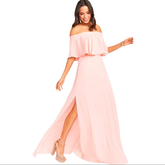 Show Me Your MuMu Hacienda Maxi Dress Dusty Blush M - Picture 2 of 12